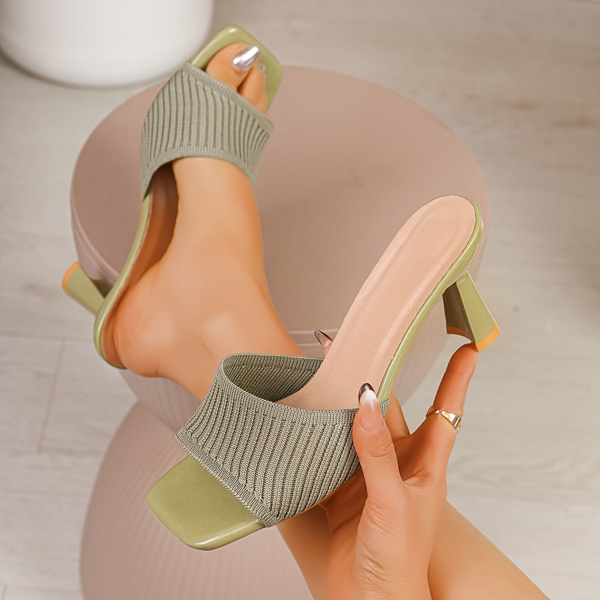 Open Toe Knitted Fashion Sandals