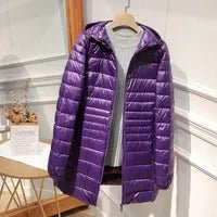 Quilted Hooded Longline Zip Puffer Coat