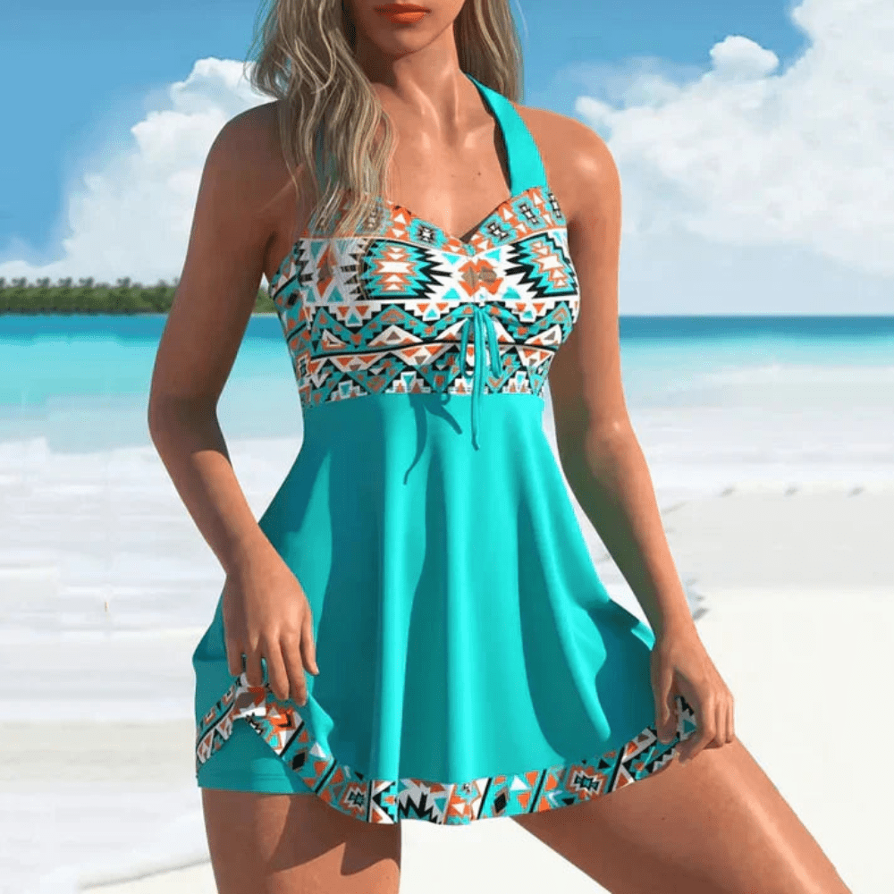 Strap Top Swim Shorts Set