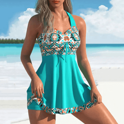 Strap Top Swim Shorts Set