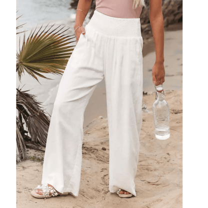 Relaxed Plaid Wide Leg Pants
