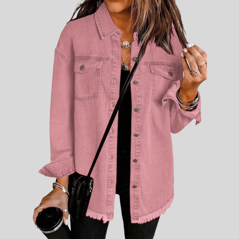 Washed Denim Shirt Jacket