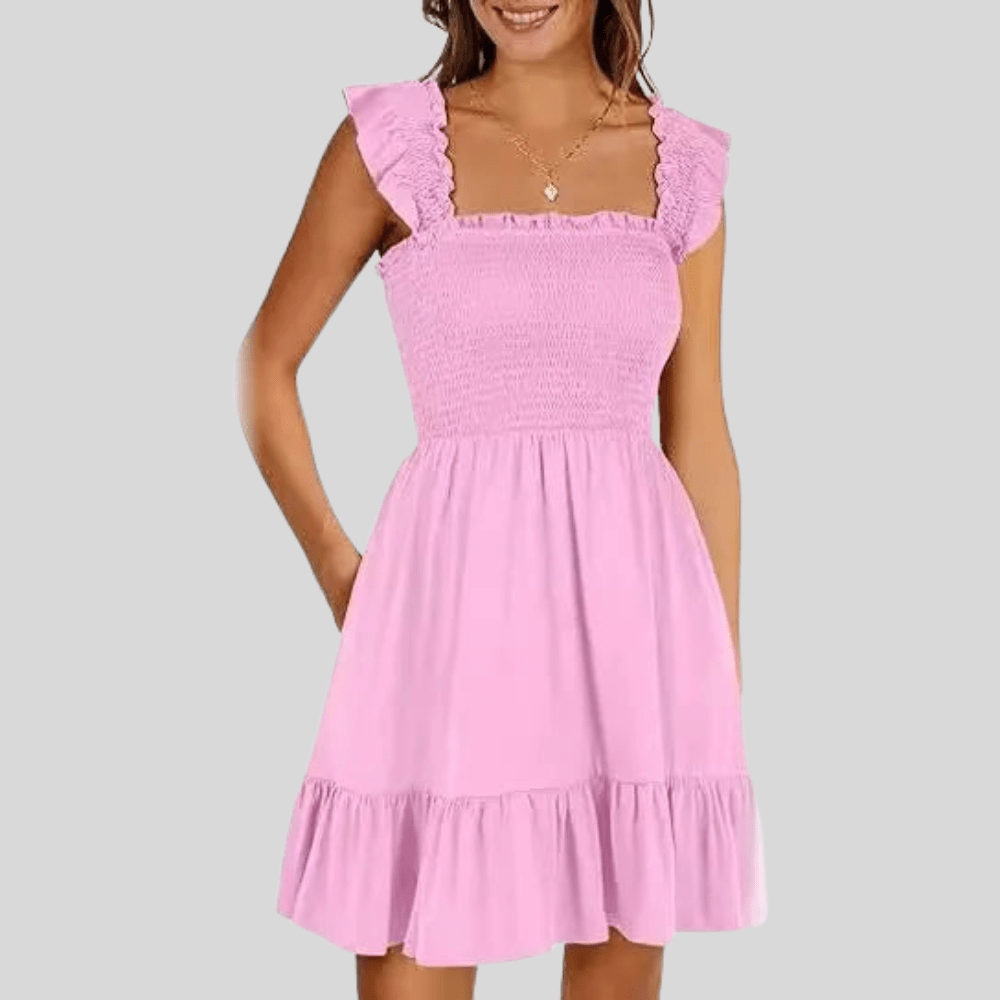 Flirty Ruffle Backless Maxi Dress