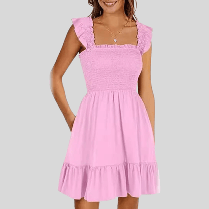 Flirty Ruffle Backless Maxi Dress