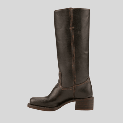 Sleek Leather Knee High Boots