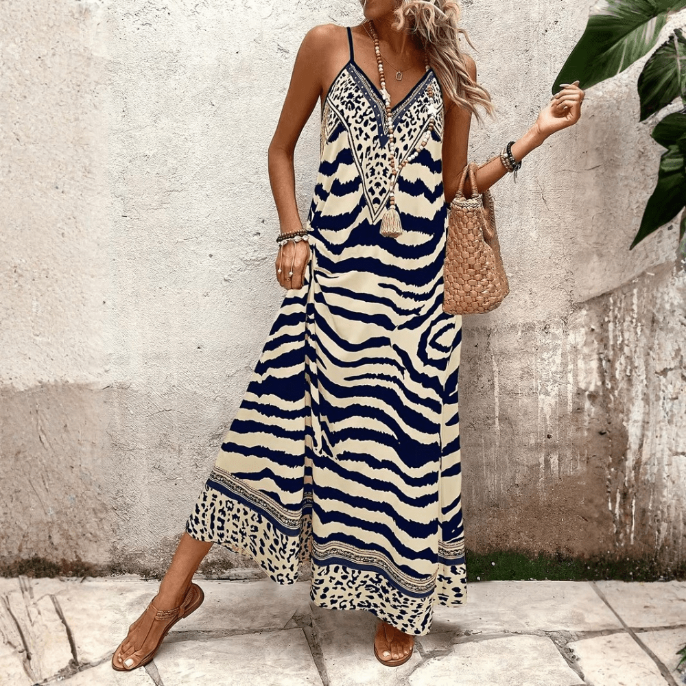 Leopard Slip Maxi Dress