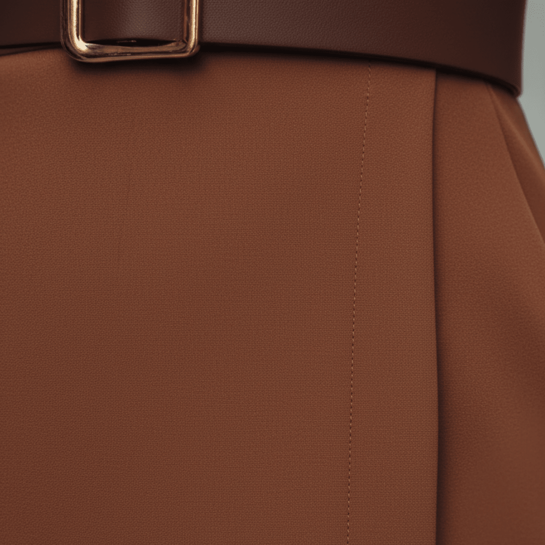 Tailored Belted Midi Dress