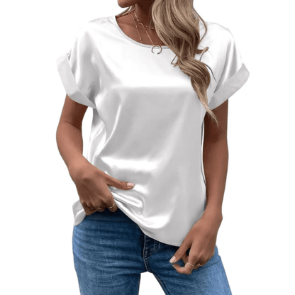 Lustrous Round Neck Top