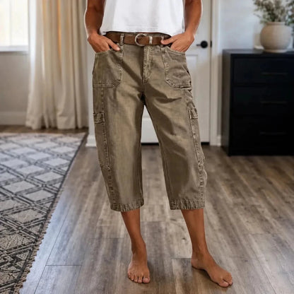 Everyday Cargo Capris with Deep Utility Pockets