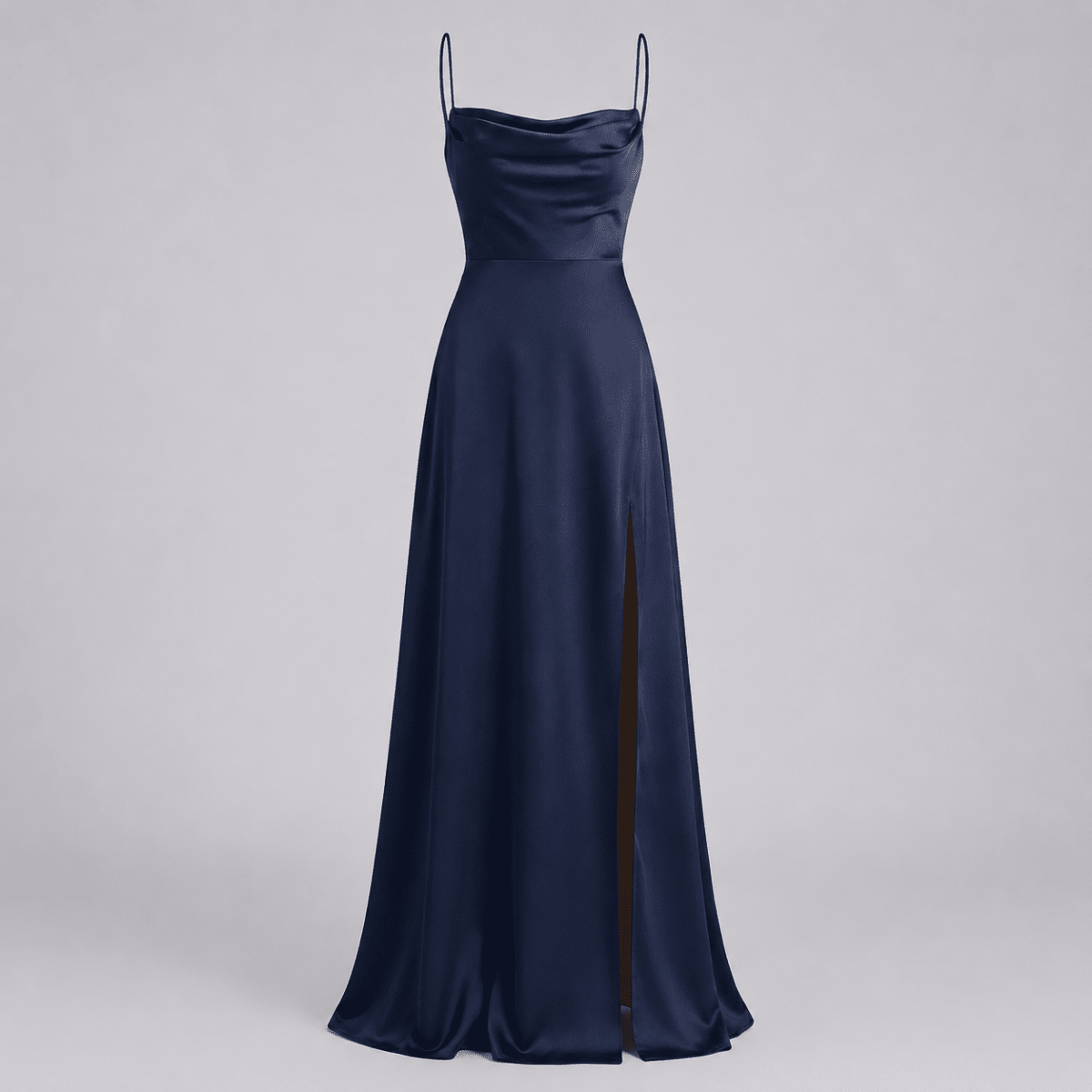 Cowl Neck Split Maxi Dress