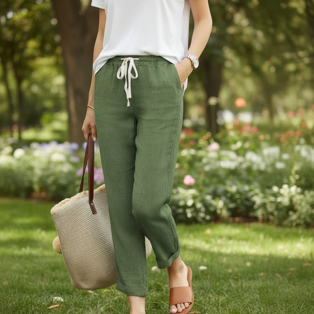Drawstring Elastic Summer Trousers