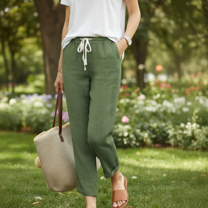 Drawstring Elastic Summer Trousers