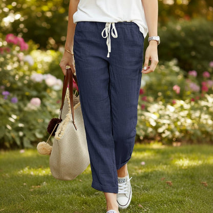 Drawstring Elastic Summer Trousers