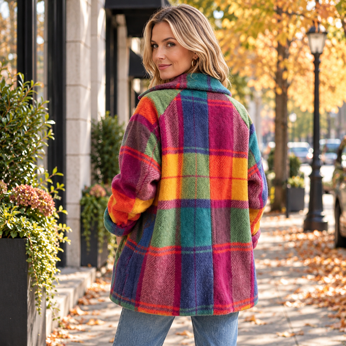 Oversized Plaid Parka