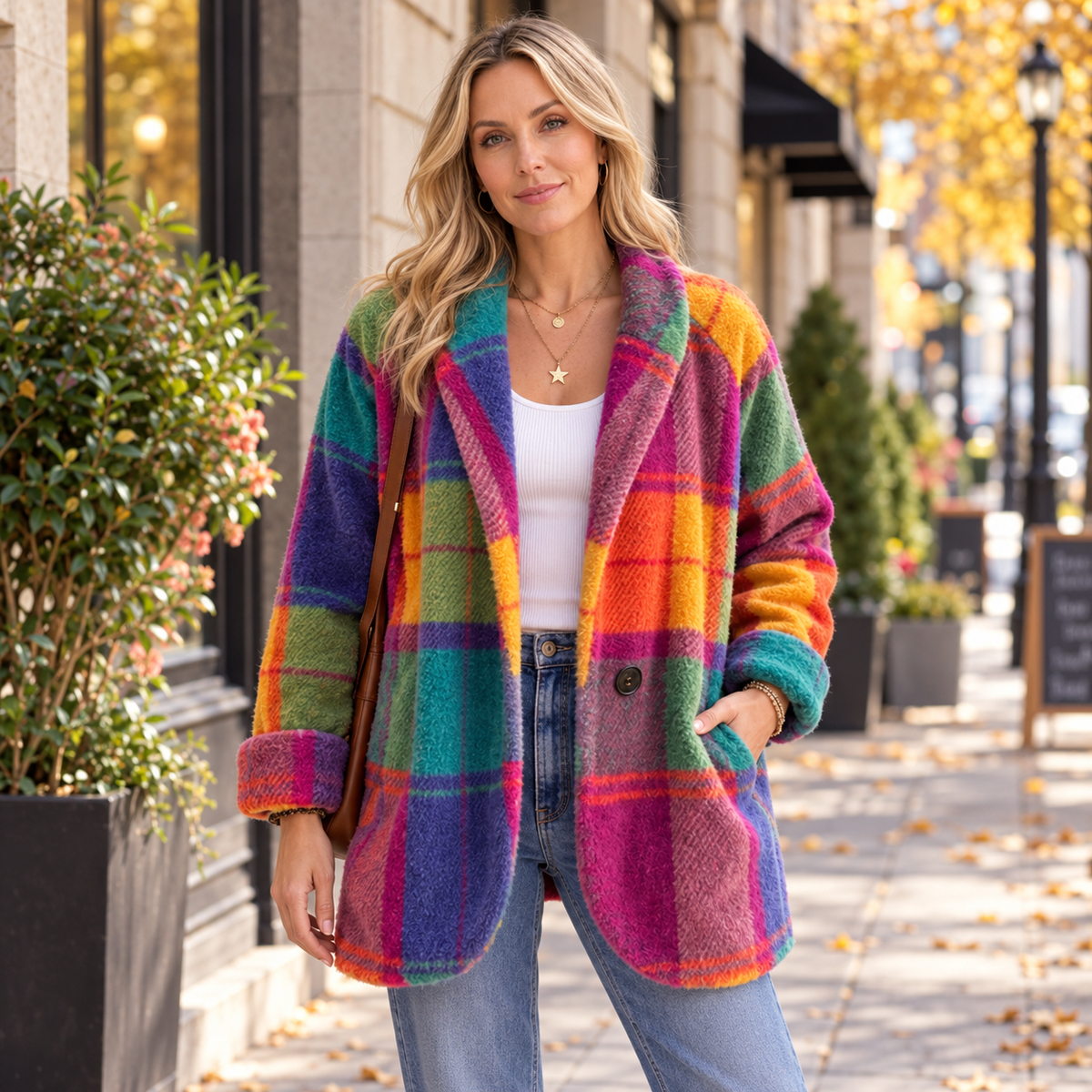 Oversized Plaid Parka