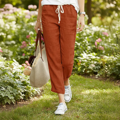 Drawstring Elastic Summer Trousers