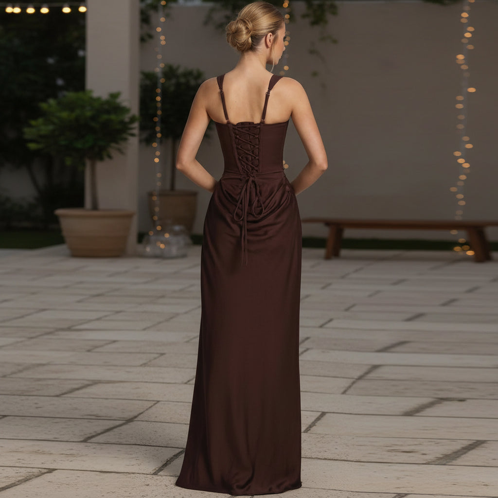 Gelegenheits-Styling Korsett Maxikleid