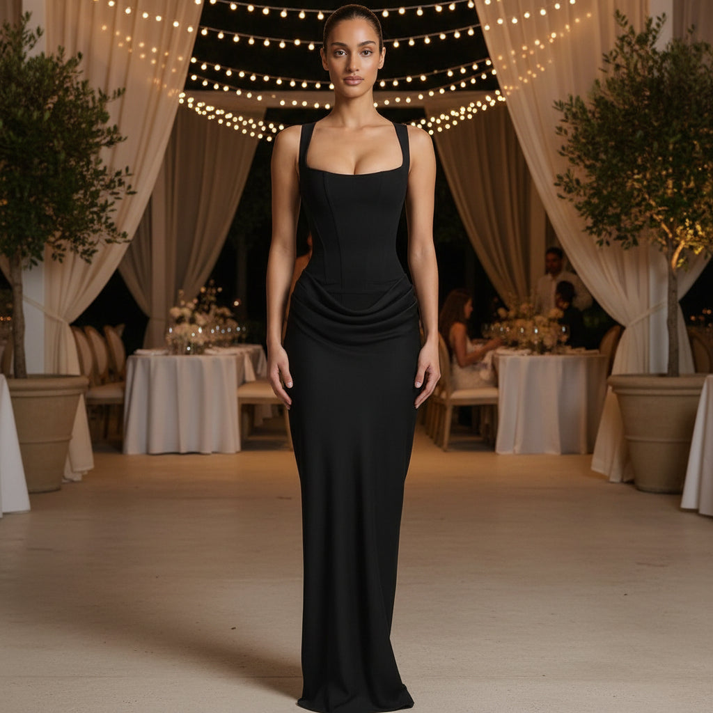 Gelegenheits-Styling Korsett Maxikleid