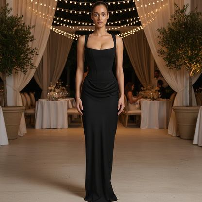 Gelegenheits-Styling Korsett Maxikleid