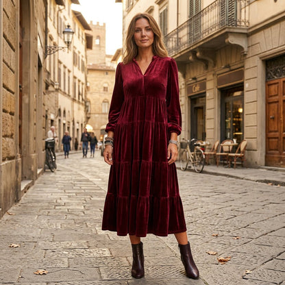 Relaxed V-Neck Dress