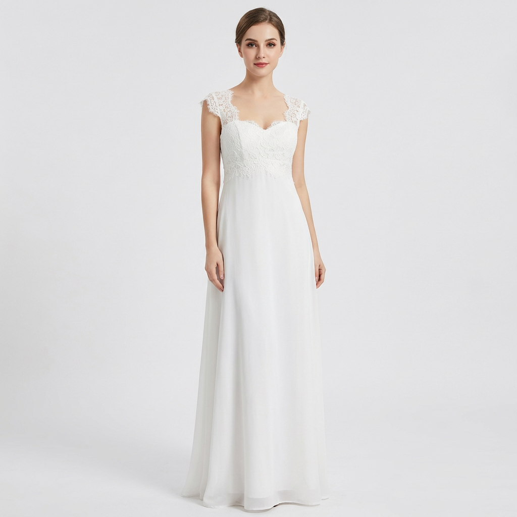 Elegant Lace Bodice Maxi Dress