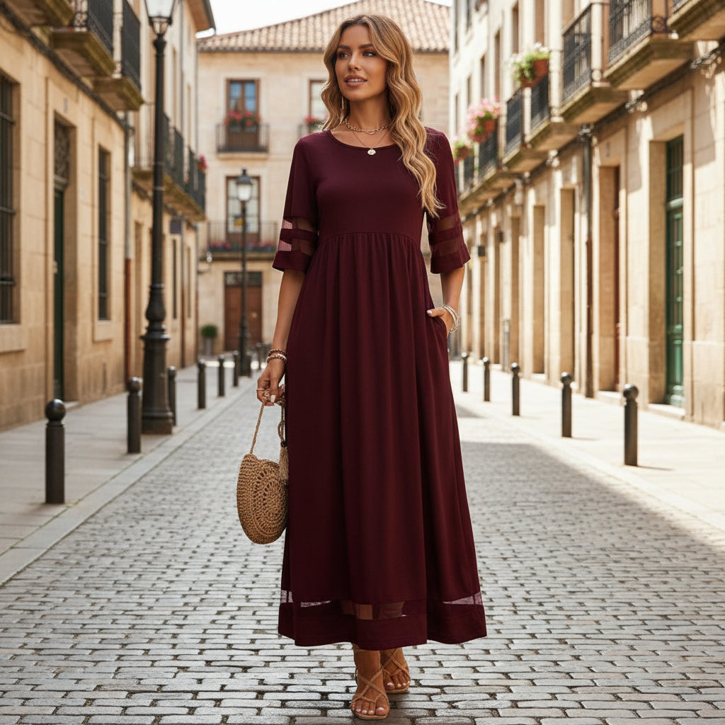 Bauchschmeichelndes Midikleid