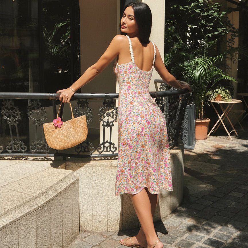 Romantic Floral Print Dress