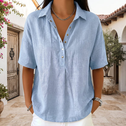 Legere Bluse mit Kragen und Knopfdetails
