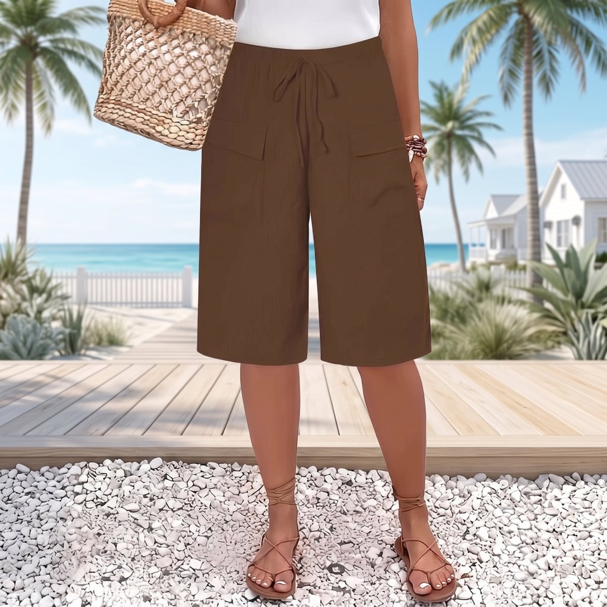 Elastic Waist Casual Comfort Shorts