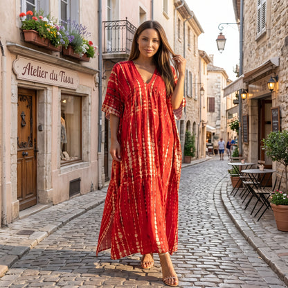Flowing Caftan Maxi Summer Dress