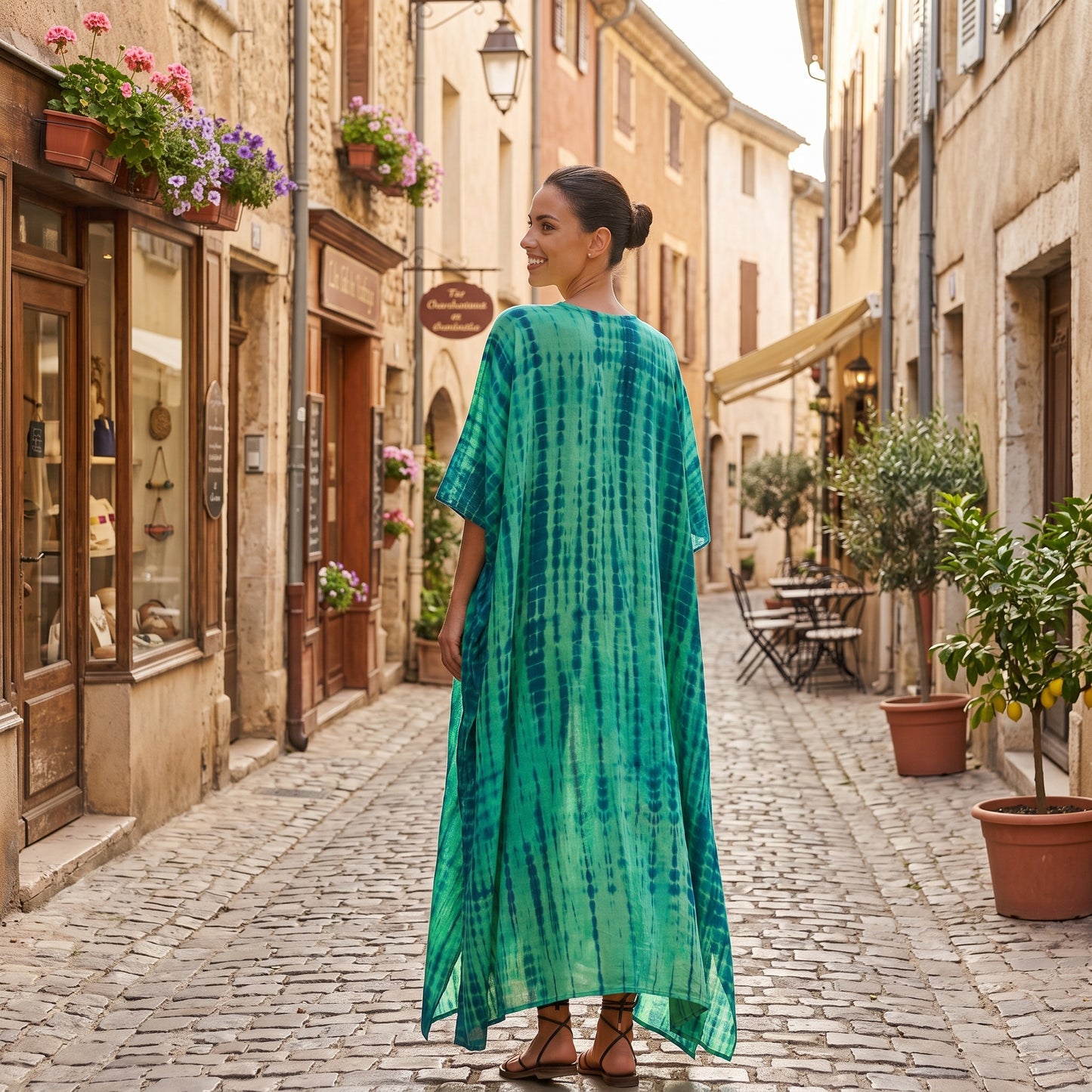 Flowing Caftan Maxi Summer Dress