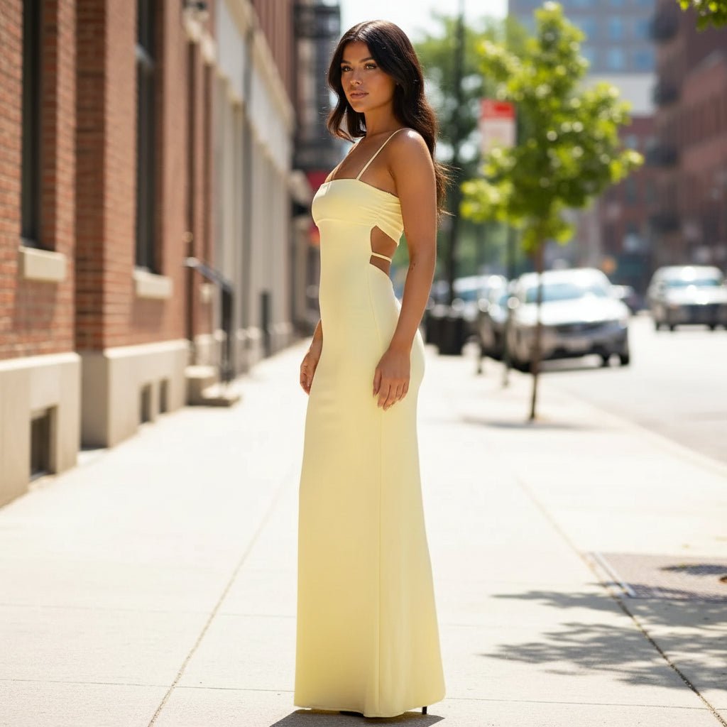 Backless Bodycon Maxi Dress