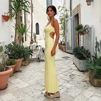Backless Bodycon Maxi Dress