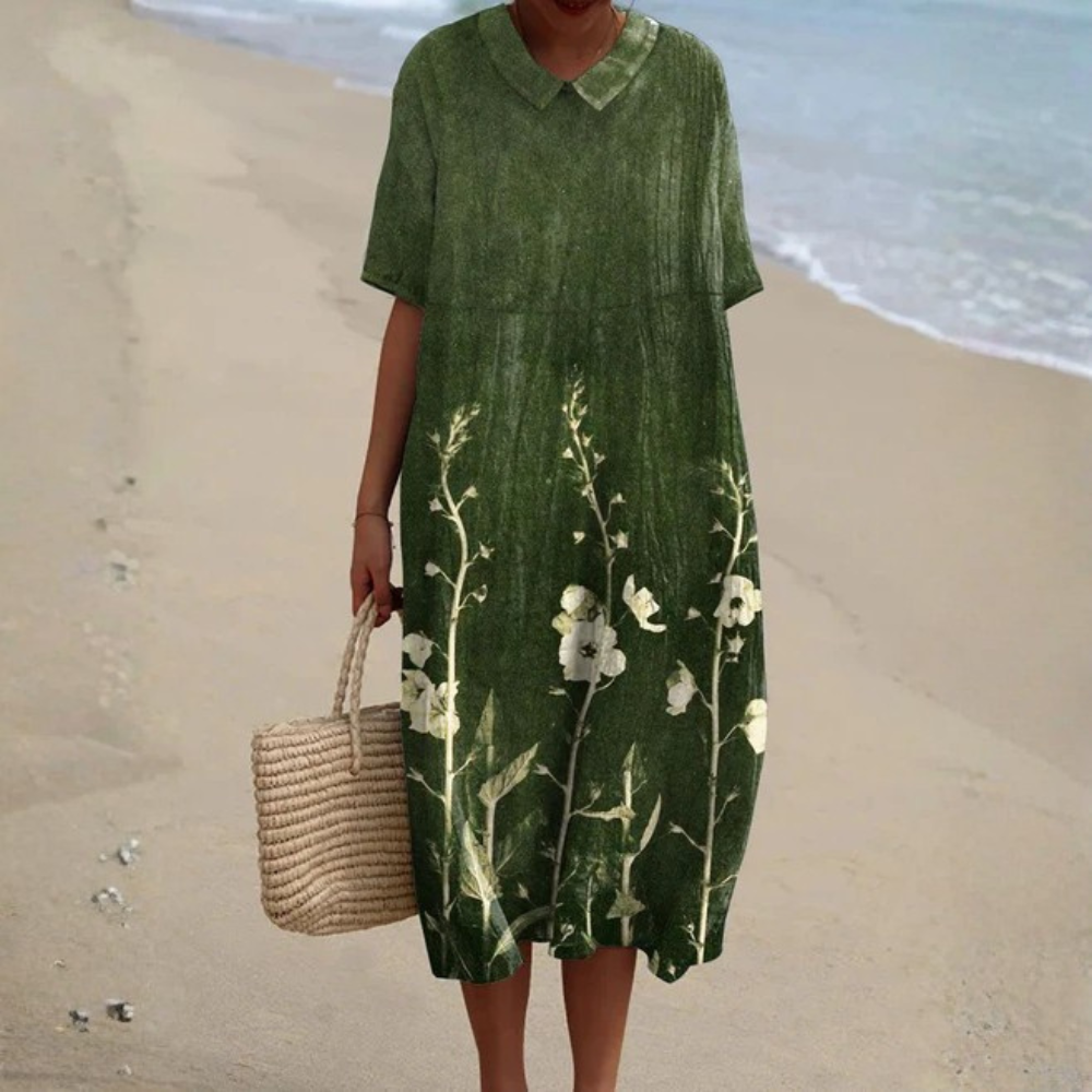 Floral V-Neck Maxi Dress