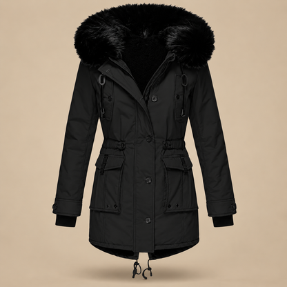 Buttoned Front Winter Parka