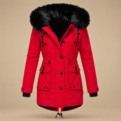 Buttoned Front Winter Parka