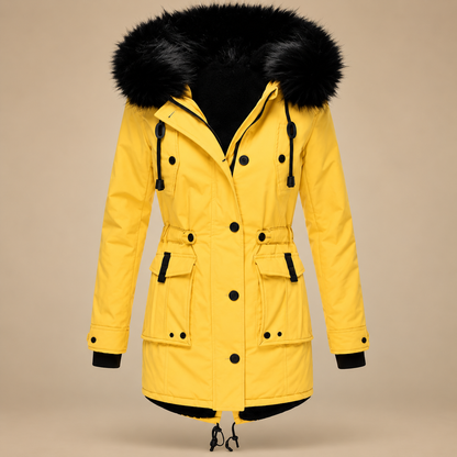 Buttoned Front Winter Parka