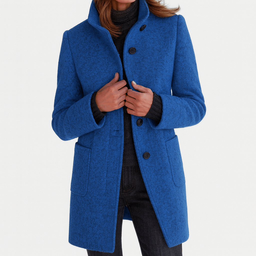 Classic Button Front Longline Collared Coat