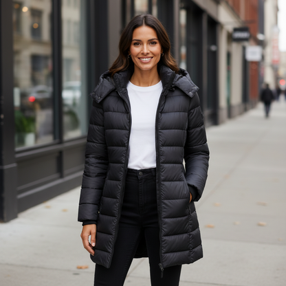 Damen-Parka mit Kapuze und Wattierung