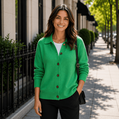 Cardigan mit Kragen und Knopfleiste für den Alltag