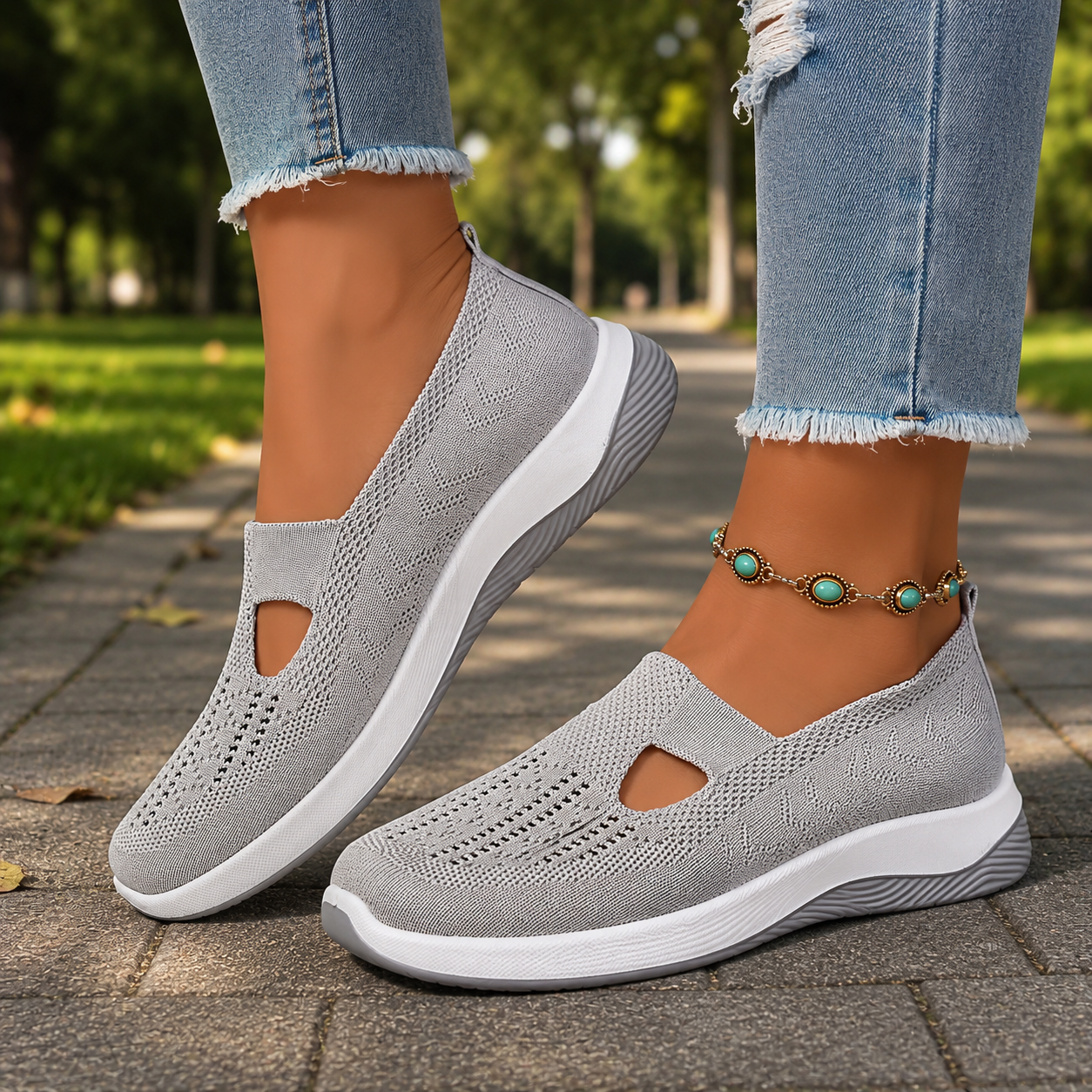 Leichte orthopädische Schuhe mit bequemer rutschfester Sohle