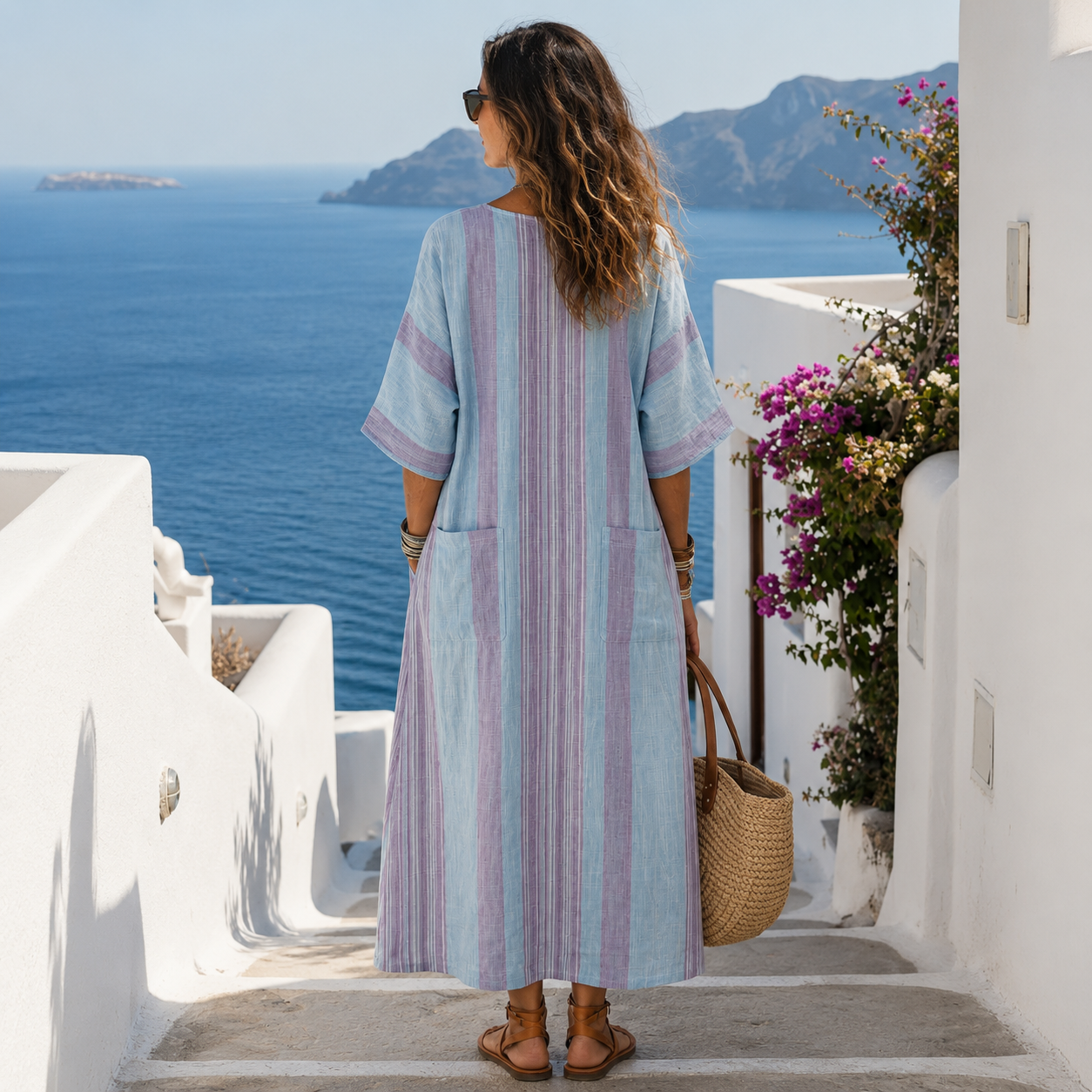 Casual Midi Dress with Comfortable Pocket Design