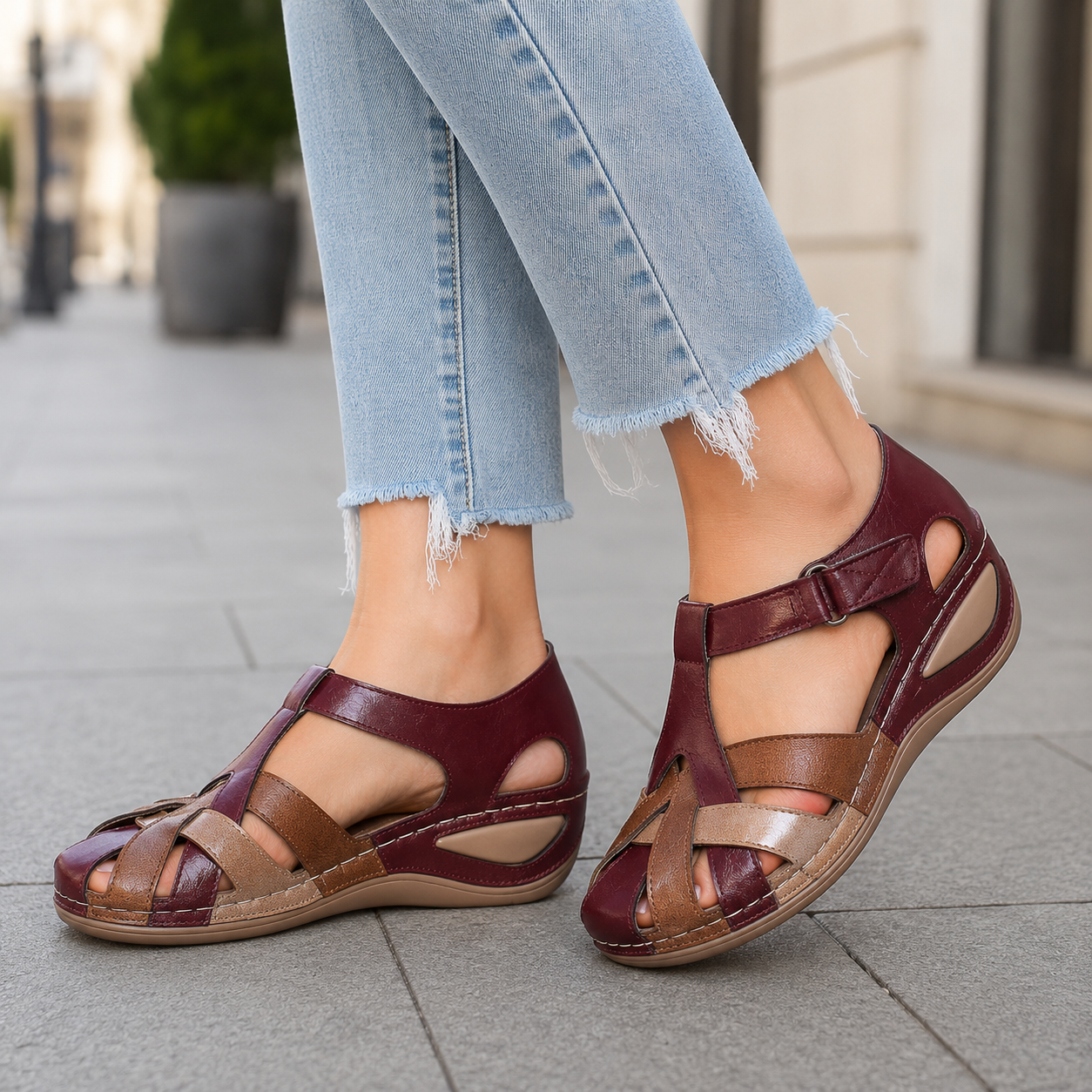 Bequeme Alltagssandalen mit Vintage-Charme
