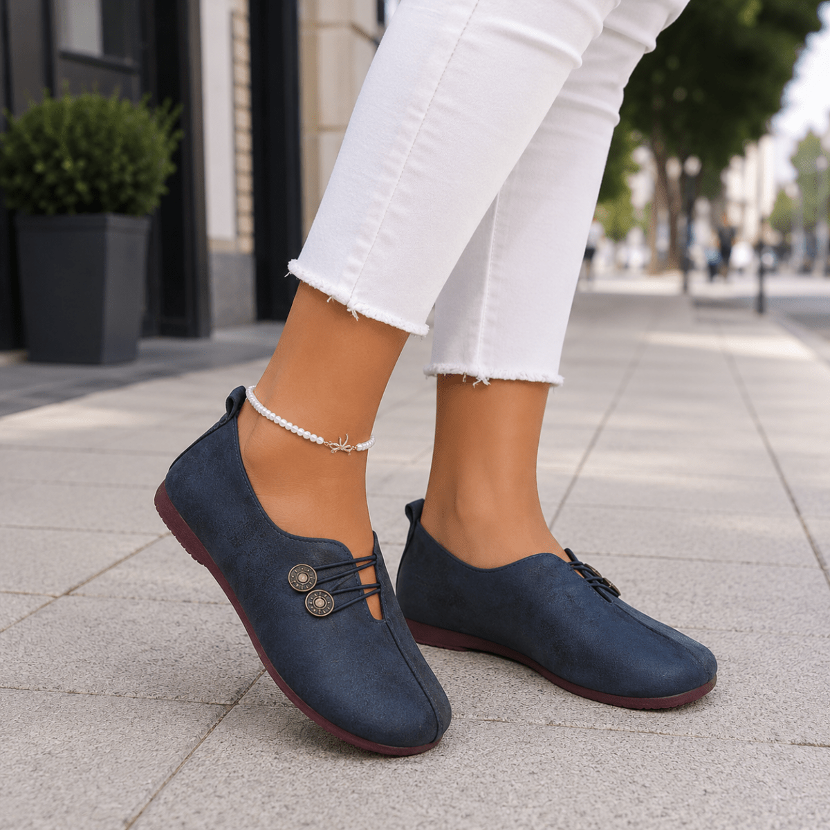 Knit Upper Casual Shoes