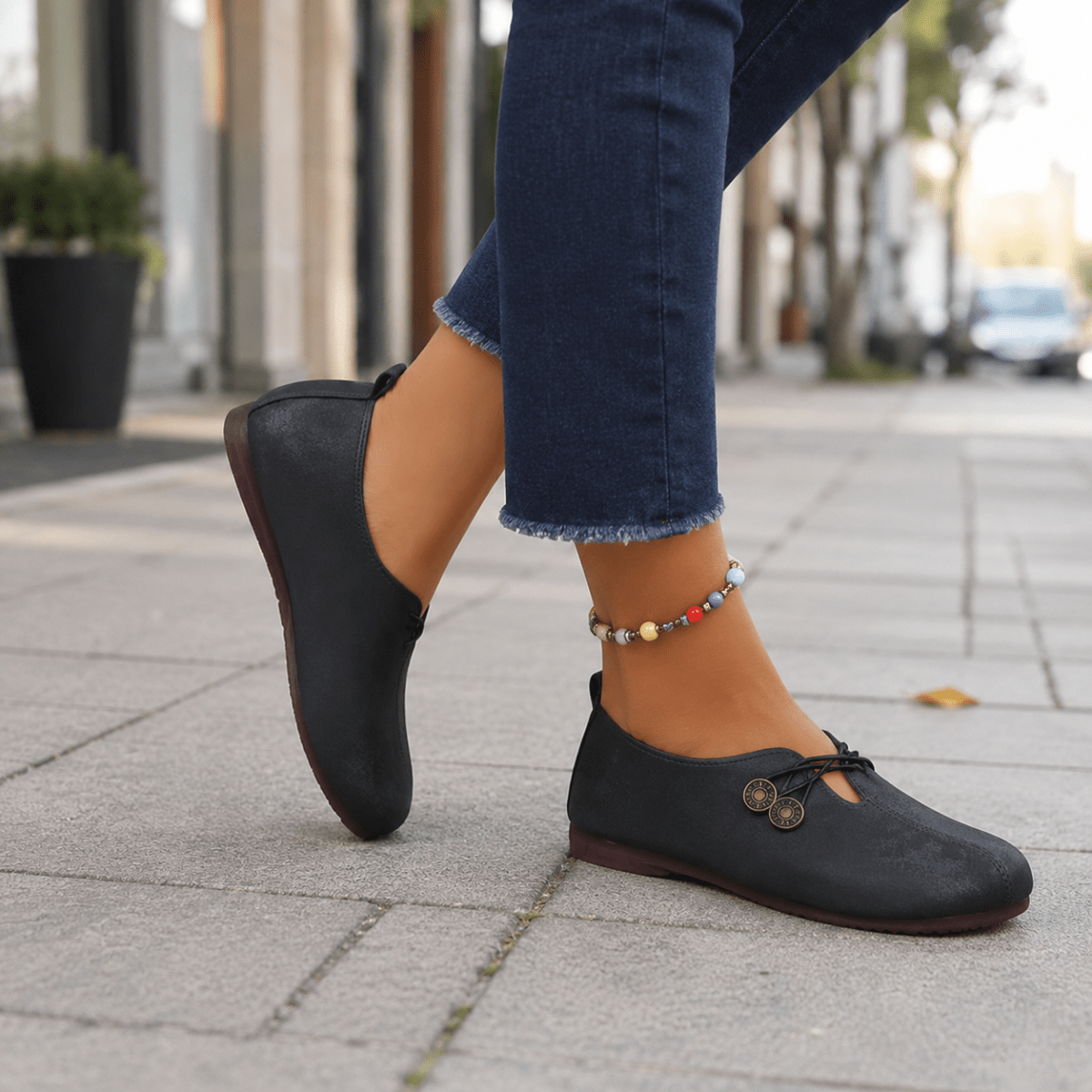 Knit Upper Casual Shoes