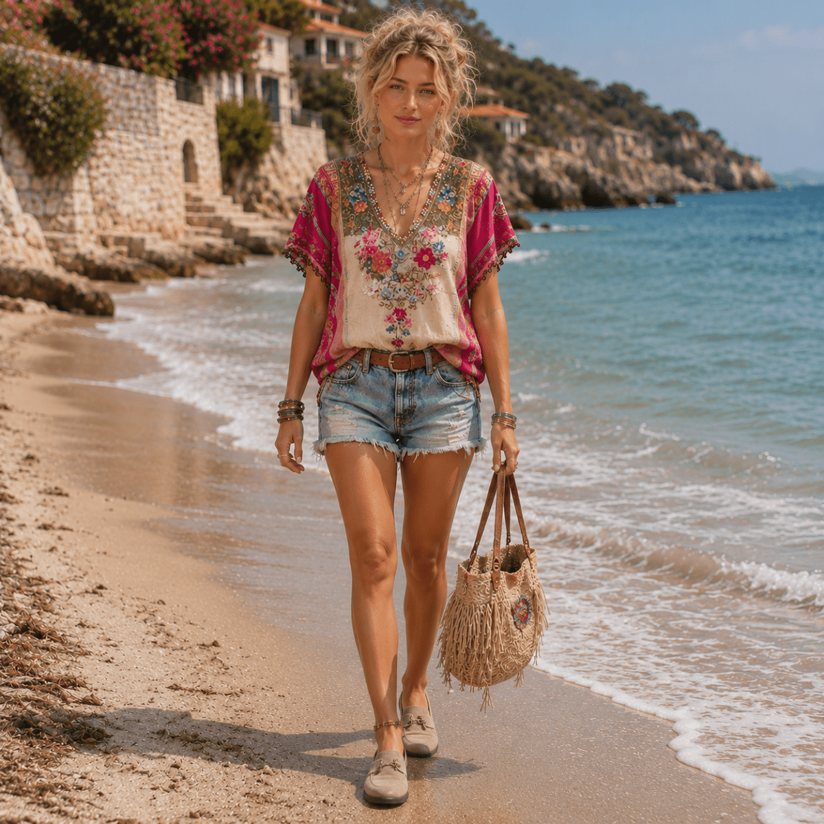 Artistic Embroidery Casual Shirts