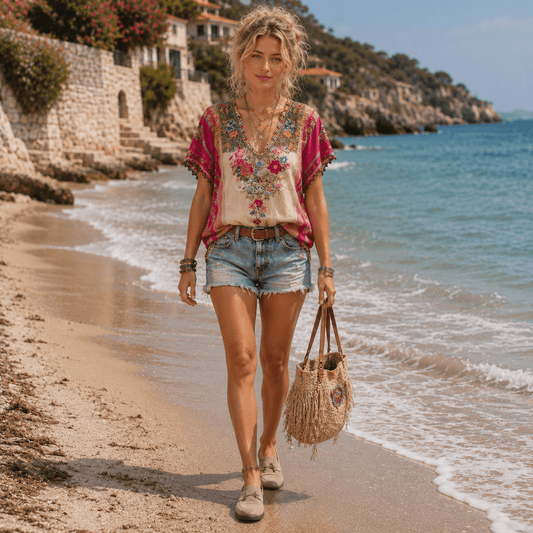 Artistic Embroidery Casual Shirts