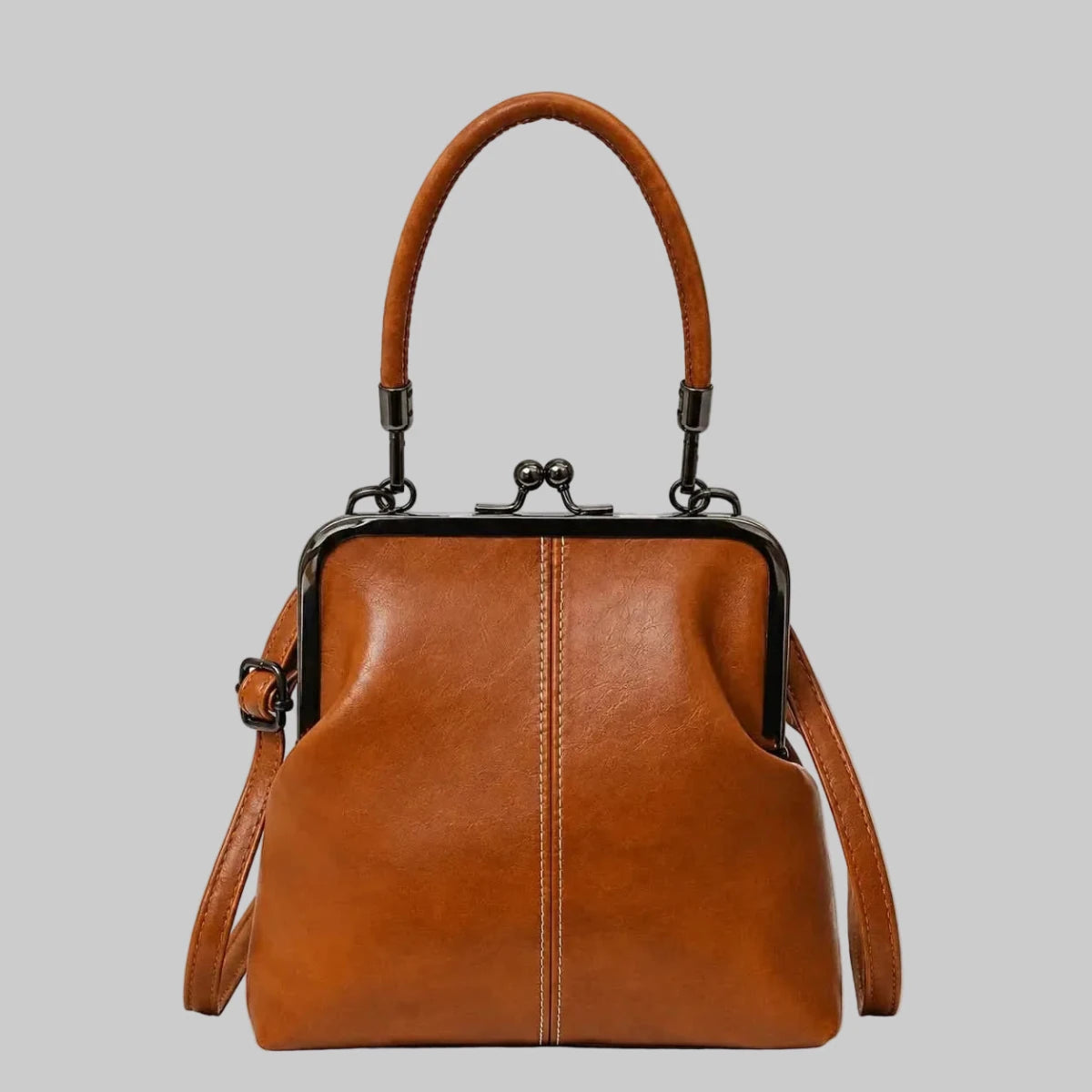 Kiss Lock Crossbody Bag with Dual Carry Handles