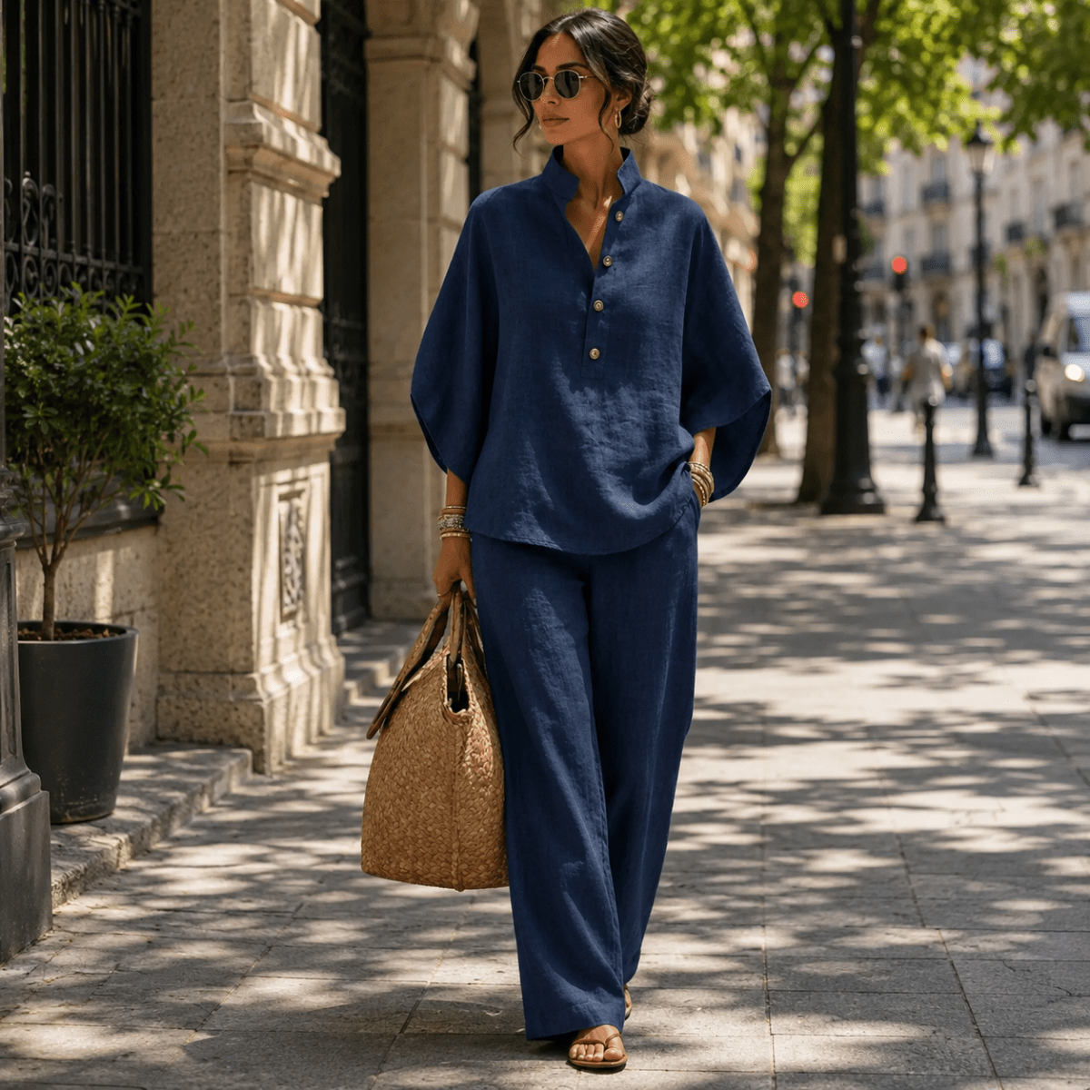 Relaxed Wide-Leg Co-Ord Set for Women
