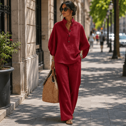 Relaxed Wide-Leg Co-Ord Set for Women